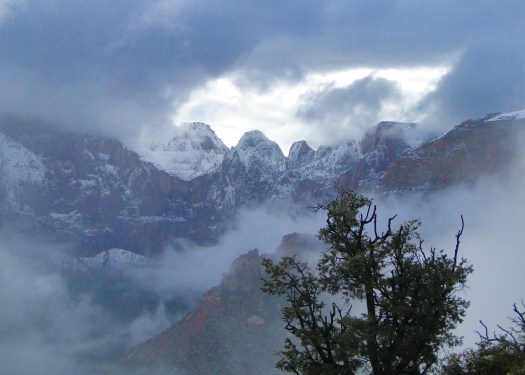 Storm clearing out to reveal the Towers of the Virgin